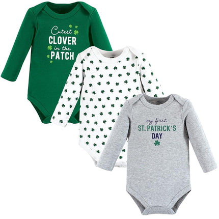 Hudson Baby grenouillères à manches longues en coton unisexe pour bébé, Cutest Clover, 3-6 mois