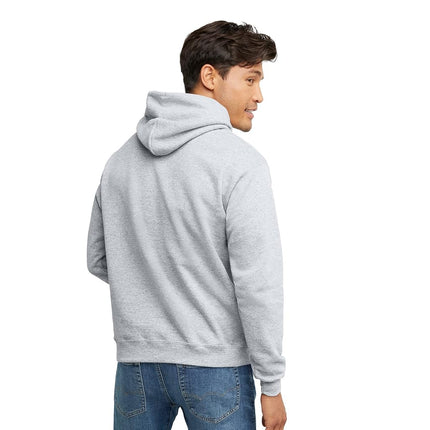 Hanes Men's Pullover EcoSmart Hooded Sweatshirt Hoody, Ash, Large