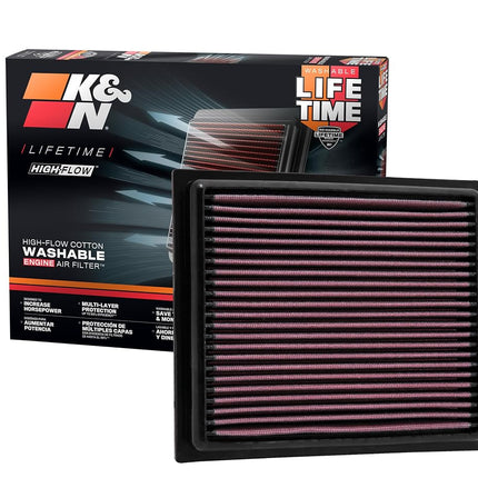 K&N Engine Air Filter: High Performance Premium Washable Replacement Filter: Compatible with 2010-2019 Toyota/Lexus/Mitsubishi L3/L4 (Auris, RAV4 Hybrid, Prius, NX300h, CT300h, Eclipse Cross) 33-2435
