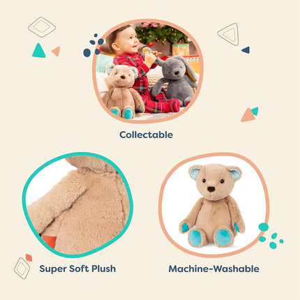 B. toys Plush Teddy Bear, Cara-Mellow Bear, 12-Inch Stuffed Animal Toy