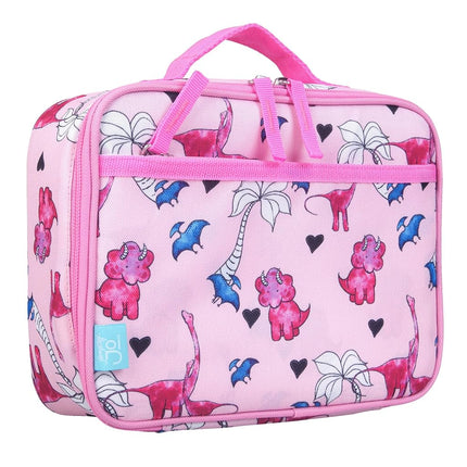 Fiambrera Térmica Aislante Wildkin JumpOff Jo – Duradera, Reutilizable para Niños – Dinosaurio Rosa