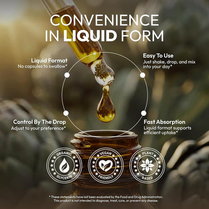 Secrets of the Tribe Artichoke USDA Organic | Alcohol-Free Extract, High-Potency Herbal Drops | Made from 100% Certified Organic Artichoke (Cynara scolymus) Dried Leaf 4 oz