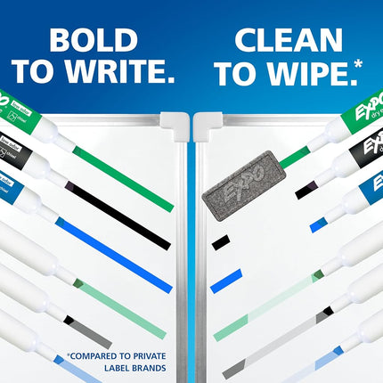 Expo Low Odor Chisel Tip Dry Erase Markers, Black, 12 Pack (80001)