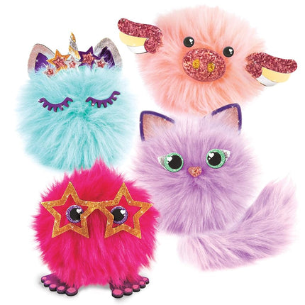 Make It Real DIY Plush Toys Pom Pom Characters Making Kit - Arts and Crafts for Kids - Gifts for Girls