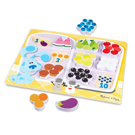 Melissa & Doug Blue's Clues & You! Wooden Chunky Puzzle - Fridge Food, Multicolor, 33024