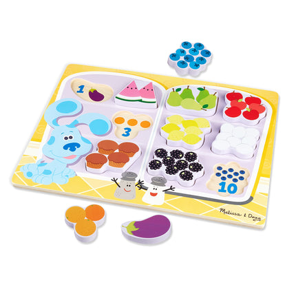 Melissa & Doug Blue's Clues & You! Wooden Chunky Puzzle - Fridge Food, Multicolor, 33024