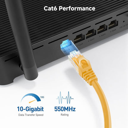 Cable Matters 10Gbps Snagless Cat 6 Ethernet Cable - 7ft, Cat 6 Cable, Cat6 Cord, Ethernet Cord, Green