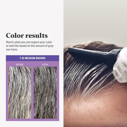 JUST FOR MEN Touch of Gray Haircolor T-35 Medium Brown, 1 Each (Pack of 3)