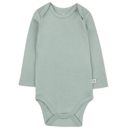 HonestBaby Lot de 5 bodys à manches longues pour bébés garçons, une pièce, 100 % coton biologique pour nourrissons garçons, unisexe, Morning Mountains, Nouveau-né