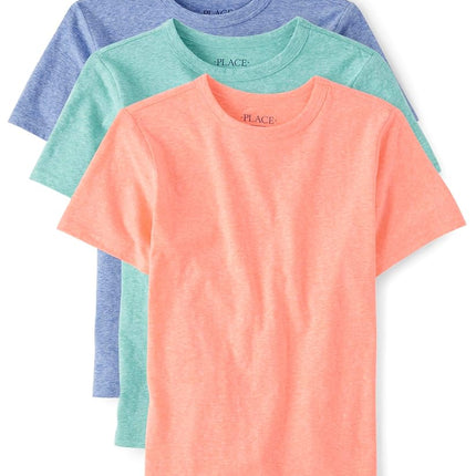 The Children's Place T-shirts basiques à manches courtes pour garçons, multicolores, très grande taille