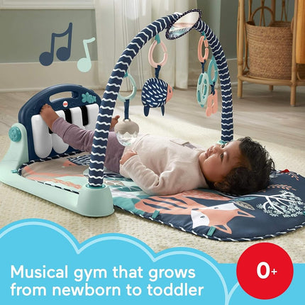 Fisher-Price Kick & Play Piano Gym, Navy Fawn