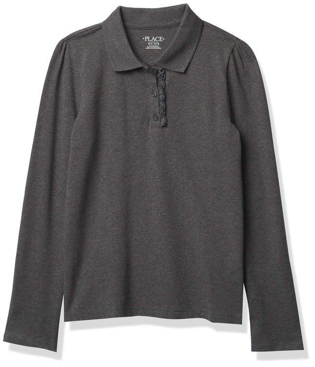The Children's Place Girls' Long Sleeve Ruffle Piq