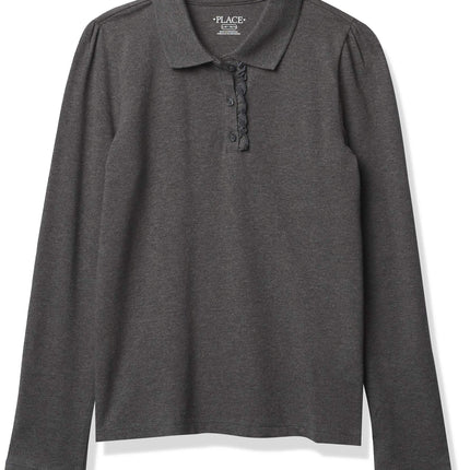 The Children's Place Girls' Long Sleeve Ruffle Pol