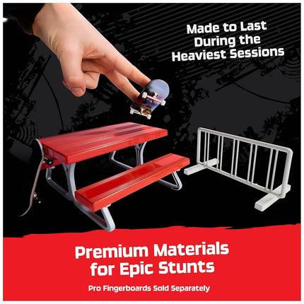 Spin Master Tech Deck, Pro Series Daily Grind Pack 2.0 with Picnic Table and Bike Rack; Kids Toys for Boys Ages 6 and up (Mini Fingerboard Sold Separately)