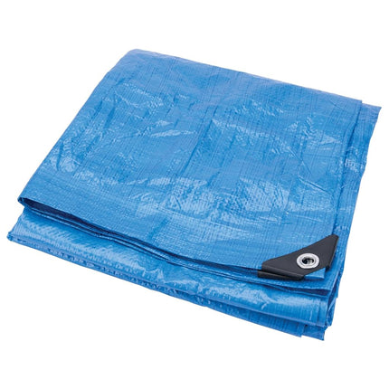 HERRAMIENTA DE RENDIMIENTO W6004 Lona (2.4 x 3 m) Azul Impermeable Ideal para Toldo, Carpa, Barco, RV o Cubierta de Piscina (Lona de Polietileno Estándar)
