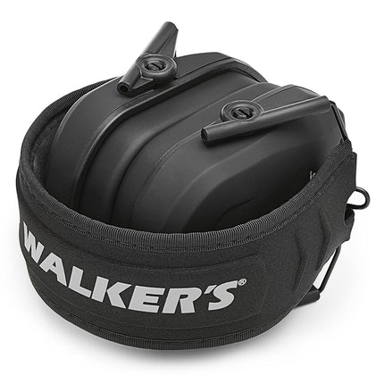 Walker's Razor Slim Passive Earmuff - Ultra Low-Profile Earcups - Black