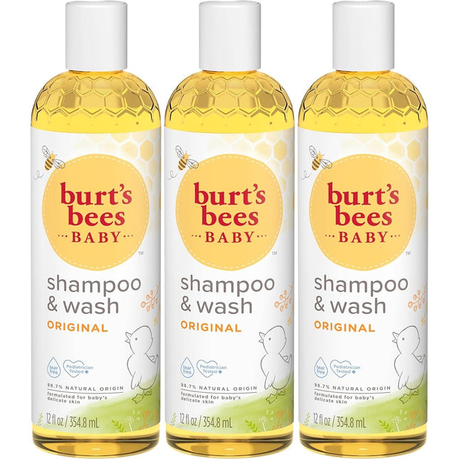 Burt's Bees Baby Bee Shampoo & Wash, 12 Fluid Ounces, Pack of 3 (Packaging May Vary) by Burt's Bees