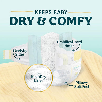 Pampers Baby Diapers - Swaddlers - Size 0, 31 Count, Ultra Absorbent Disposable Newborn Diaper