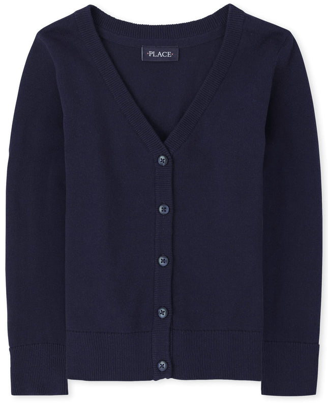 The Children's Place Girls' Uniform V Neck Cardiga