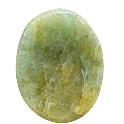 Amazing Gemstone Yellow Aquamarine Worry Stone Crystals and Healing Stones - Worry Stones for Stress Relief Gift - Piedra Crystal Fidget for Meditation, Relaxation - Unique Stocking Stuffers & Birthday Gifts