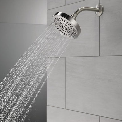 Delta Faucet 5-Spray Brushed Nickel Shower Head, Showerheads, 1.75 GPM Flow Rate, Stainless 52535-SS