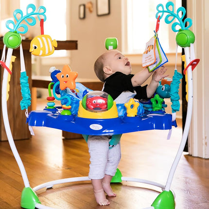 Baby Einstein, Neptune's Ocean Discovery Activity Jumper & Bouncer, Play Centre with Removable Toys, Introduces Numbers and Colours, Languages, 4 Adjustable Heights, 360° Rotation, Ages 6 Months+