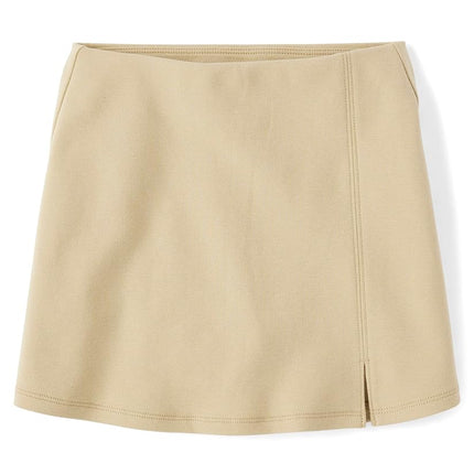 The Children's Place Girls' Uniform A-line Ponte Skorts, Sand, X-Small