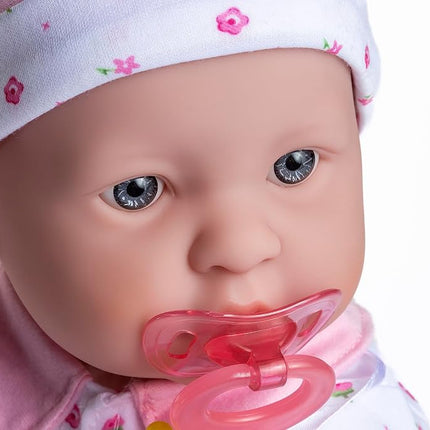 jc toys - 51 cm La Baby Doll Has Soft and Washable Body, Magic Bottle and Pacifier, Pink, Designed in Spain, +2 years old