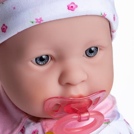 jc toys - 51 cm La Baby Doll Has Soft and Washable Body, Magic Bottle and Pacifier, Pink, Designed in Spain, +2 years old