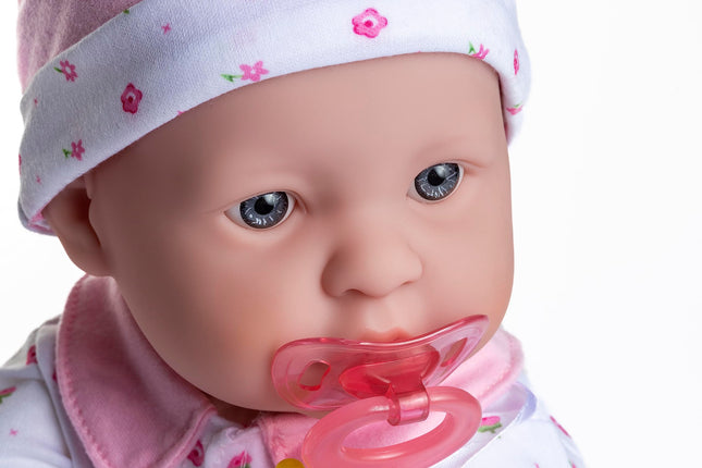 jc toys - 51 cm La Baby Doll Has Soft and Washable Body, Magic Bottle and Pacifier, Pink, Designed in Spain, +2 years old