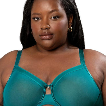Curvy Couture Women's Sheer Unlined Underwire Plun