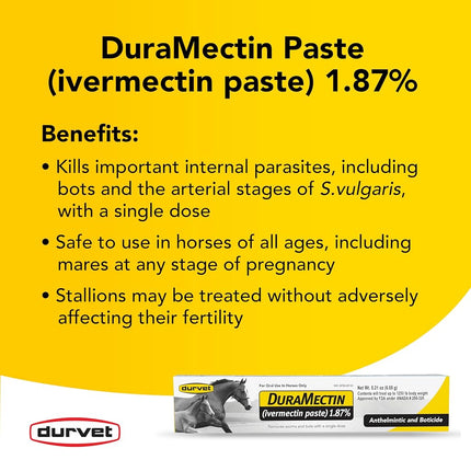 Duramectin (Ivermectin 1.87%) 6.08gm, 2 Count