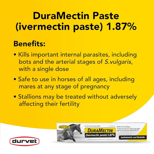Duramectin (Ivermectin 1.87%) 6.08gm, 2 Count