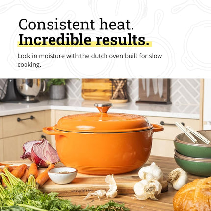 Lodge EC6D63 6-Quart Color Enamel Dutch Oven (Pumpkin)