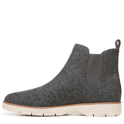 Dr. Scholl's Women's Northbound Ankle Boot, Charcoal Wool, 9.5 Wide