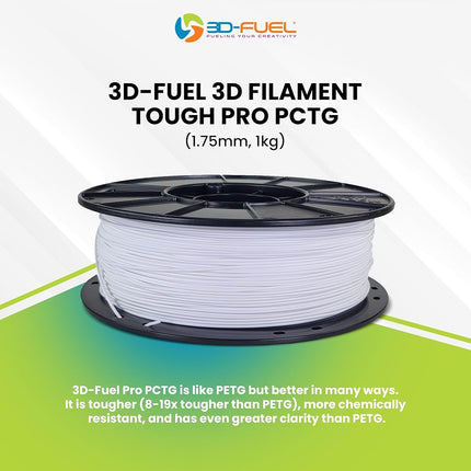 3D-Fuel 3D Filament Tough Pro PCTG Midnight Black, Better Than PETG, 1.75mm, 1 kg, Made in USA, Easy to Print and Works with Most 3D Printer Brands