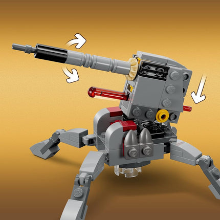 LEGO Star Wars 501st Clone Troopers Battle Pack Toy Set, Buildable AV-7 Anti Vehicle Cannon, with 4 Clone Trooper Minifigures, Portable Travel Toy, Great Birthday Gift for Kids Ages 6 and Up, 75345