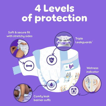 Luvs Platinum Protection Baby Diapers, Size 8, 52 Count