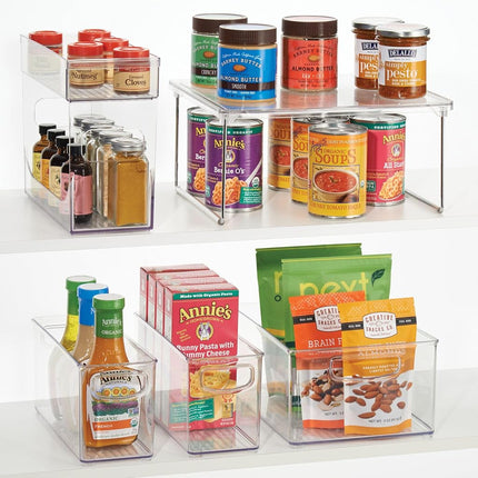 InterDesign Cabinet/Kitchen Binz Kitchen Storage Container, Large Plastic Storage Boxes for The Fridge, Freezer or Pantry, Clear 10" x 8" x 5"