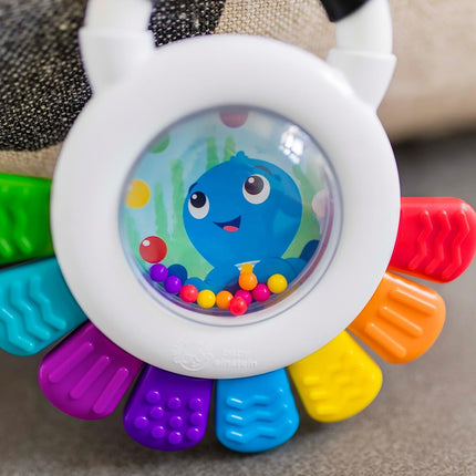 Baby Einstein, Outstanding Opus The Octopus, Sensory Rattle and Teether Multi-Use Toy, BPA Free and Chillable, 3 Months and up, 1pk