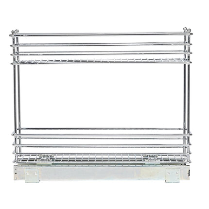 Household Essentials Chrome 2-Tier Sliding Cabinet Organizer, 5"
