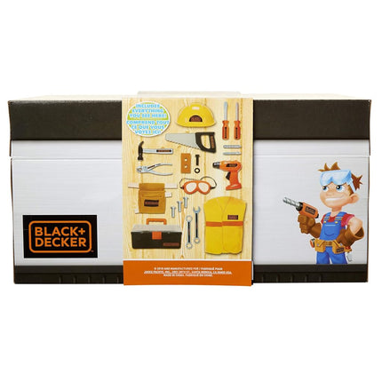 BLACK+DECKER Kids Tool Set with Toolbox, Construction Vest and Hard Hat 22 Piece Set [Amazon Exclusive]