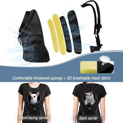 WOYYHO Pet Dog Carrier Backpack, Ventilated Small Dog Front Backpack