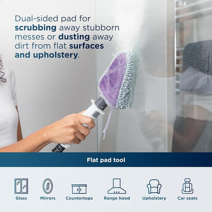 Limpiadora a vapor Shark Lift-Away con vaporizador de mano desmontable para suelos duros sellados, azulejos, lechada, hornos, encimeras, ventanas, baños, tapicería, incluye 5 herramientas versátiles, azul, S3972BRN