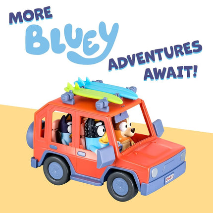 Bluey Heeler 4WD Family Toddler Toy Car, Pretend Play Toys, 4 Figures