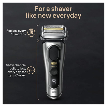 Braun Series 9 9517s PRO+ Electric Razor for Men, 5 Pro Shave Elements & Precision Long Hair ProTrimmer, Charging Stand, Braun�s Best for Smooth Skin, Wet & Dry Electric Razor with 60min Runtime