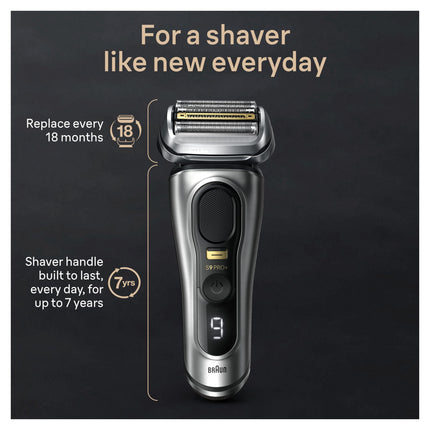 Braun Series 9 9517s PRO+ Electric Razor for Men, 5 Pro Shave Elements & Precision Long Hair ProTrimmer, Charging Stand, Braun�s Best for Smooth Skin, Wet & Dry Electric Razor with 60min Runtime