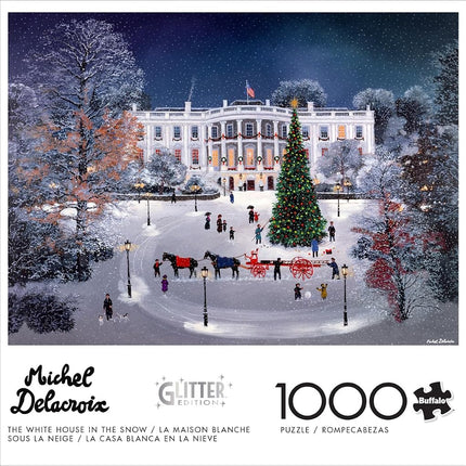 Buffalo Games - Michel Delacroix - The White House in The Snow - 1000 Piece Jigsaw Puzzle for Adults Challenging Puzzle Perfect for Game Nights - Finished Puzzle Size is 26.75 x 19.75