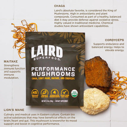 Mezcla de Hongos para el Rendimiento Laird Superfood 90g