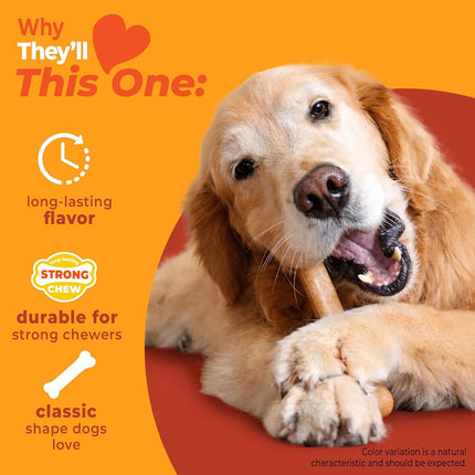 Nylabone Strong Chew Original Bone Dog Toy Made with Real Chicken